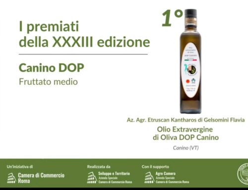 Etruscan Kantharos trionfa al Premio Roma EVO 2026: Miglior Olio DOP Canino e Premi Speciali